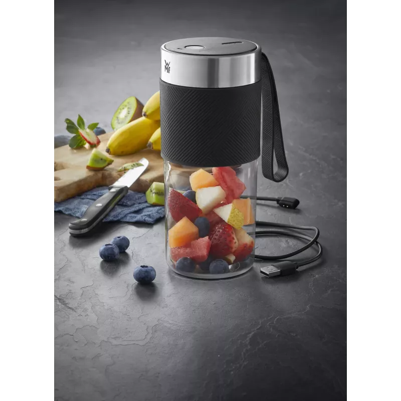 WMF KITCHENminis 0416700011 0,3 L statīvais mikseris 50 W melns, nerūsējošais tērauds, caurspīdīgs