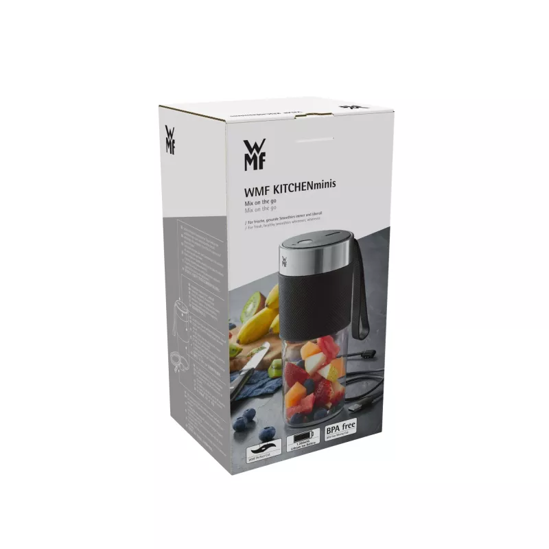 WMF KITCHENminis 0416700011 0,3 L statīvais mikseris 50 W melns, nerūsējošais tērauds, caurspīdīgs