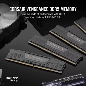 CORSAIR atmiņas komplekts 32 GB (2x16 GB) DDR5 DRAM 6400 MT/s CL36 Vengeance - melns