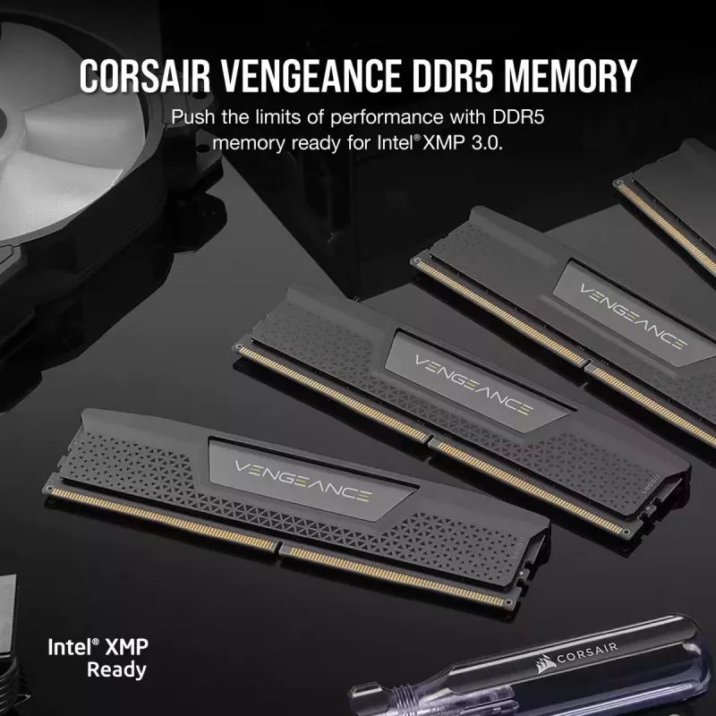 CORSAIR atmiņas komplekts 32 GB (2x16 GB) DDR5 DRAM 6400 MT/s CL36 Vengeance - melns