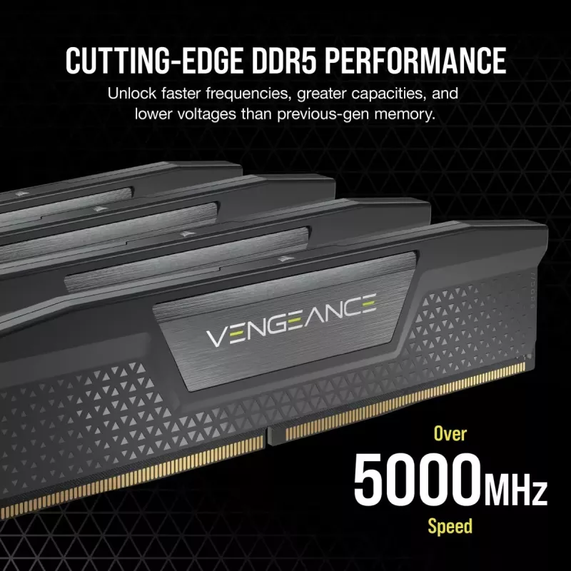 CORSAIR atmiņas komplekts 32 GB (2x16 GB) DDR5 DRAM 6400 MT/s CL36 Vengeance - melns