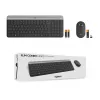 Logitech MK470 bezvadu tastatūra+pele, grafīta krāsa, pele iekļauta, QWERTY US, USB
