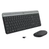 Logitech MK470 bezvadu tastatūra+pele, grafīta krāsa, pele iekļauta, QWERTY US, USB
