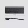 Logitech MK470 bezvadu tastatūra+pele, grafīta krāsa, pele iekļauta, QWERTY US, USB