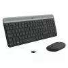 Logitech MK470 bezvadu tastatūra+pele, grafīta krāsa, pele iekļauta, QWERTY US, USB
