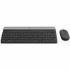 Logitech MK470 bezvadu tastatūra+pele, grafīta krāsa, pele iekļauta, QWERTY US, USB