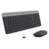 Logitech MK470 bezvadu tastatūra+pele, grafīta krāsa, pele iekļauta, QWERTY US, USB