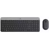 Logitech MK470 bezvadu tastatūra+pele, grafīta krāsa, pele iekļauta, QWERTY US, USB