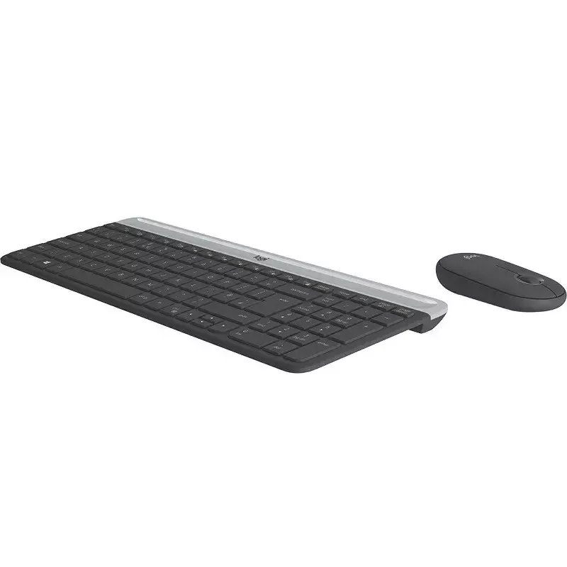 Logitech MK470 bezvadu tastatūra+pele, grafīta krāsa, pele iekļauta, QWERTY US, USB