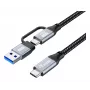 Equip 128431 USB kabelis USB 3.2 Gen 2x2 1 m USB A/USB C USB C Melns