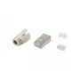 Equip Cat.6A RJ45 ekranēts spraudņu komplekts 100 gab. nerūsējošais tērauds caurspīdīgs balts