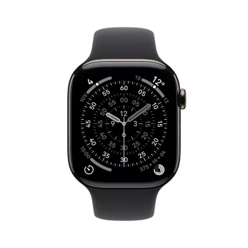 APPLE Watch Series 11 GPS + Cellular 46mm Slate Titanium korpuss ar Black Sport M/L siksniņu