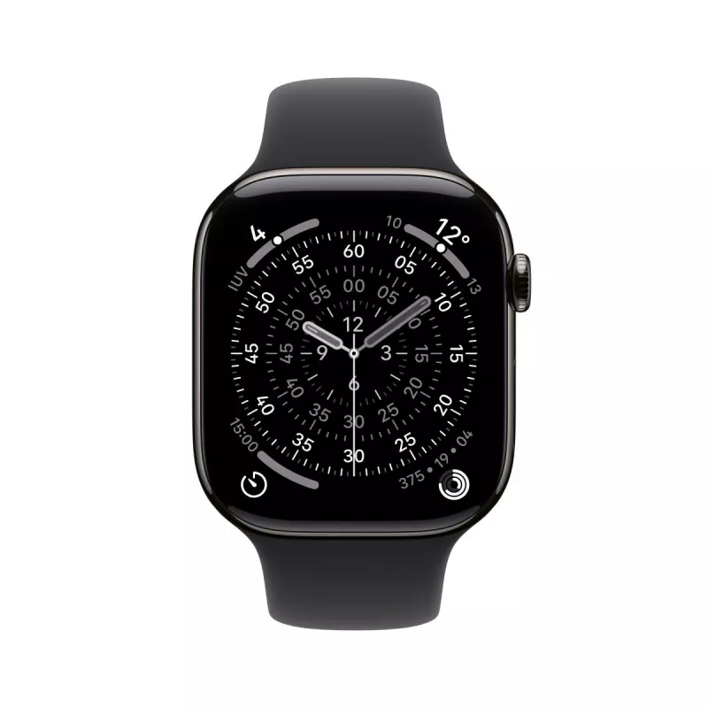 APPLE Watch Series 11 GPS + Cellular 46mm Slate Titanium korpuss ar Black Sport M/L siksniņu