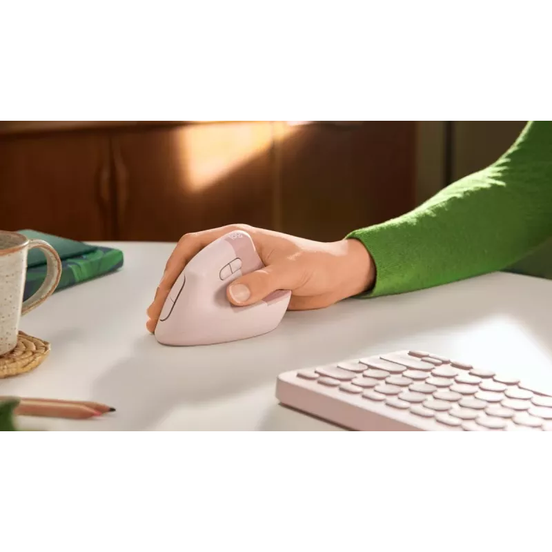 LOGITECH Lift labās rokas pele bezvadu rozā / tumši rozā
