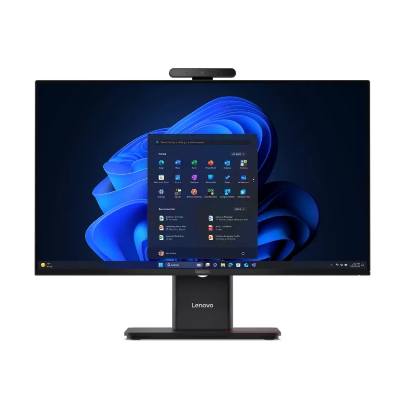 Viss-vienā dators Lenovo ThinkCentre M70a Gen 6 — Intel Core Ultra 5 235T, 23,8 collu FHD IPS, 16 GB DDR5, 512 GB SSD, Windows 11 Pro, Wi‑Fi 6E, Melns