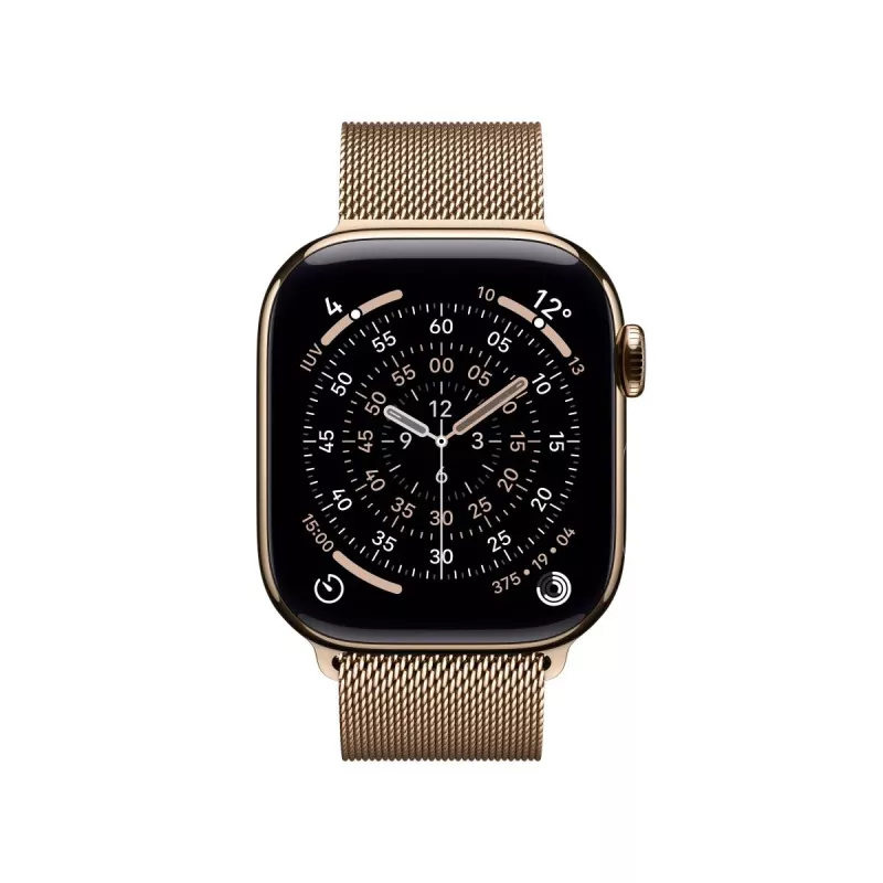 APPLE Watch Series 11 GPS + Cellular 42mm zelta titāna korpuss ar zelta Milānas cilpu