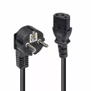 Lindy 3m Schuko 2 pin spraudnis uz IEC C13 strāvas kabelis, melns, 3 m, CEE7/7, C13 savienotājs
