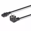 Lindy 3m Schuko 2 pin spraudnis uz IEC C13 strāvas kabelis, melns, 3 m, CEE7/7, C13 savienotājs