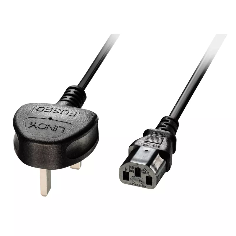 Lindy 2m UK uz IEC C13 barošanas vads