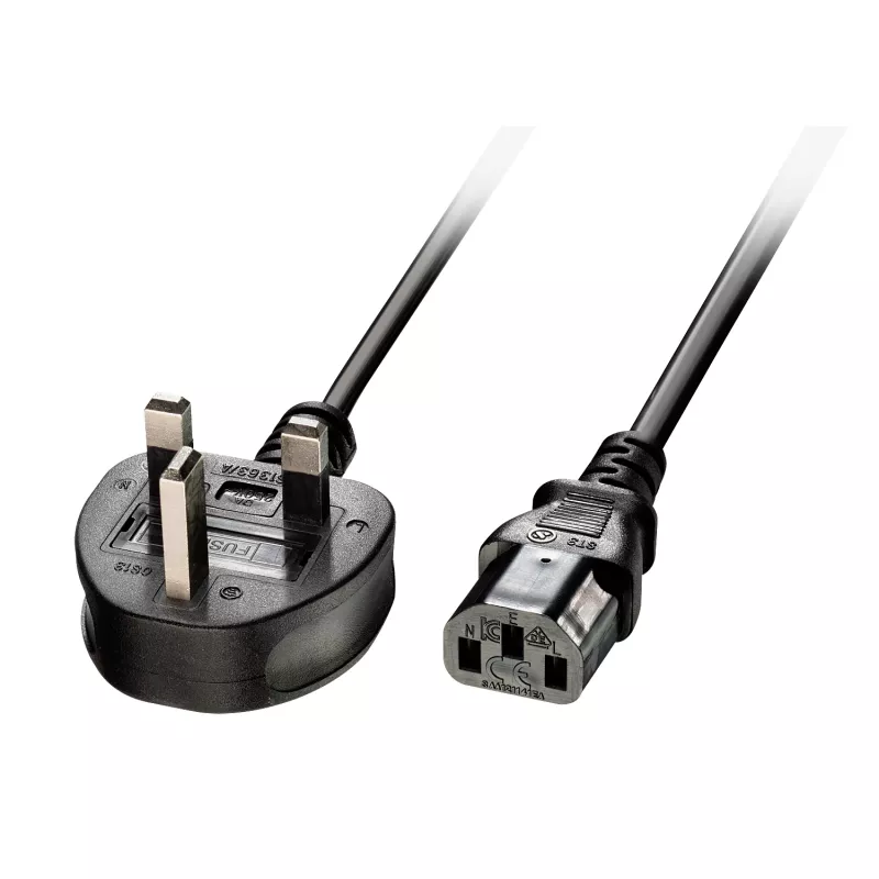 Lindy 2m UK uz IEC C13 barošanas vads