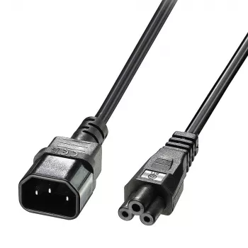Lindy 3m C5 uz C14 strāvas kabelis, bezsvina, 3 m, C14 savienotājs, C5 savienotājs
