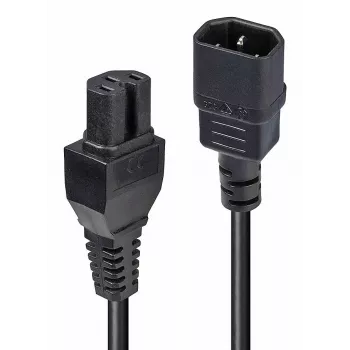 Lindy 2m IEC C14 to IEC C15 'Hot Condition' strāvas kabelis, melns