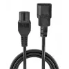 Lindy 2m IEC C14 to IEC C15 'Hot Condition' strāvas kabelis, melns