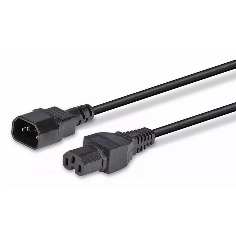 Lindy 2m IEC C14 to IEC C15 'Hot Condition' strāvas kabelis, melns