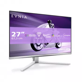 Philips Evnia 8000 27M2N8500/00 datora monitors 67,3 cm (26,5 collu) 2560 x 1440 pikseļi Quad HD QD-OLED Balts