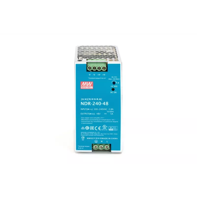 DIGITUS Industrial Power Supply 48V DC, 240W AC-DC, metal case, DIN rail mountable