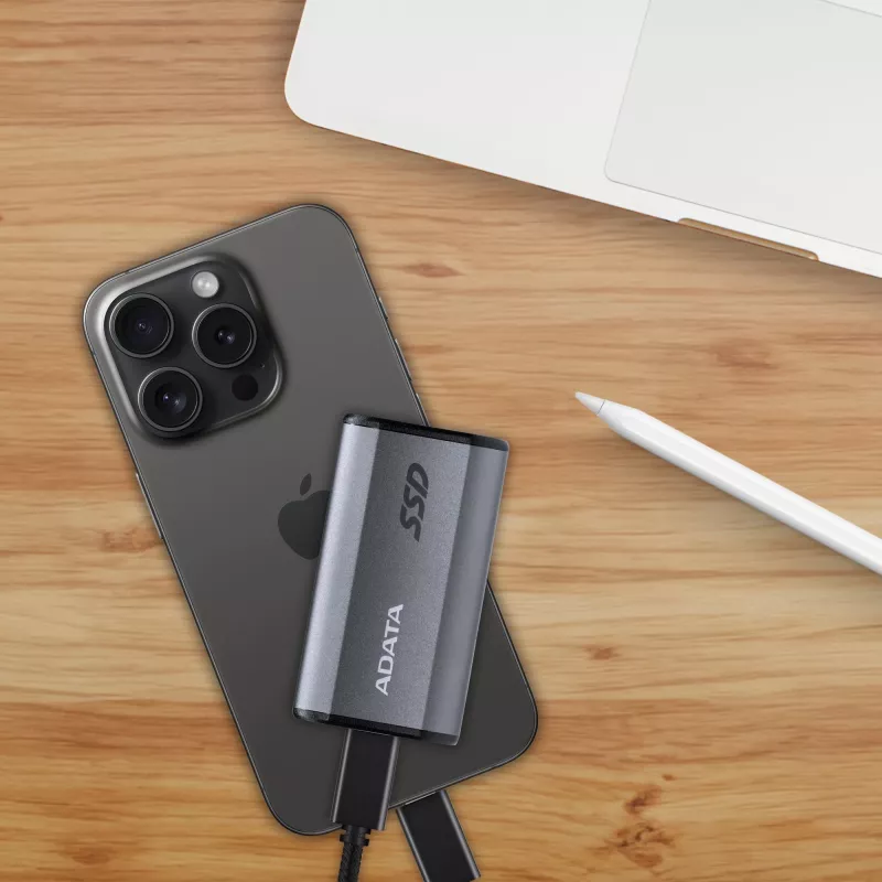 ADATA SE880 2 TB USB Type-C 3.2 Gen 2 (3.1 Gen 2) Pelēks