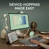 Kompakta mini tastatūra Logitech Pebble Keys 2 K380s — RF bezvadu + Bluetooth, QWERTY US International, balta