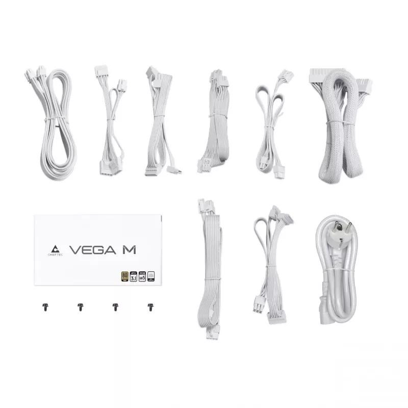 Chieftec Vega PPG-1000-CW barošanas bloks 1000 W 24-pin ATX ATX Balts
