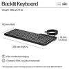 HP 405 daudzaparatūras fona apgaismojuma vadu tastatūra, pilna izmēra (100%), vadu, USB, membrānas, QWERTY, melna