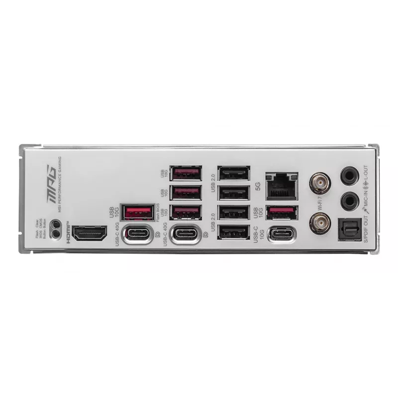 Mātesplate MSI MPG X870E EDGE TI WIFI, AMD X870E mikroshēmojums, Socket AM5, ATX, DDR5, 4×DIMM, Wi‑Fi 7, 5Gb LAN, 4×M.2