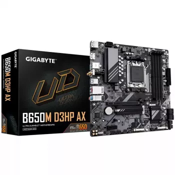 Mātesplate GIGABYTE B650M D3HP AX Micro ATX, AMD AM5, B650, 4x DDR5 DIMM, 256GB, Wi‑Fi, 2.5Gb LAN