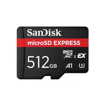 WESTERN DIGITAL Express microSD karte 256 GB - lasīšanas ātrums līdz 880 MB/s, rakstīšanas ātrums līdz 650 MB/s, ilgtspējīga rakstīšana 210 MB/s, U3 C10