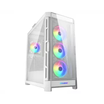 COUGAR Midi Tower korpuss Duoface Pro ARGB, balts, Midi Tower, PC, balts, ATX, EATX, micro ATX, Mini-ITX, SSI CEB, metāls, neilons, rūdīts stikls, Multi