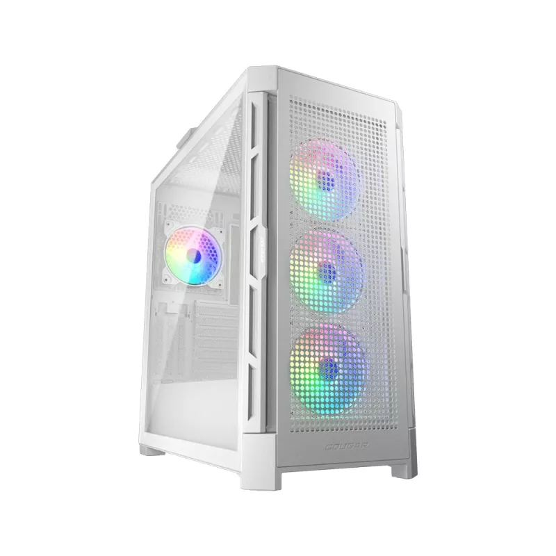 COUGAR Midi Tower korpuss Duoface Pro ARGB, balts, Midi Tower, PC, balts, ATX, EATX, micro ATX, Mini-ITX, SSI CEB, metāls, neilons, rūdīts stikls, Multi