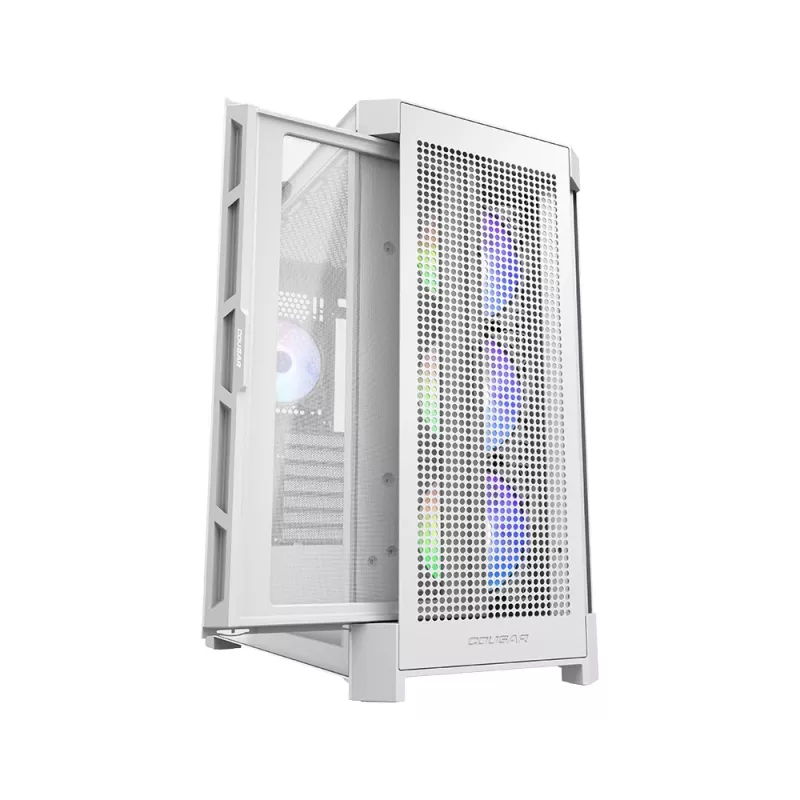 COUGAR Midi Tower korpuss Duoface Pro ARGB, balts, Midi Tower, PC, balts, ATX, EATX, micro ATX, Mini-ITX, SSI CEB, metāls, neilons, rūdīts stikls, Multi