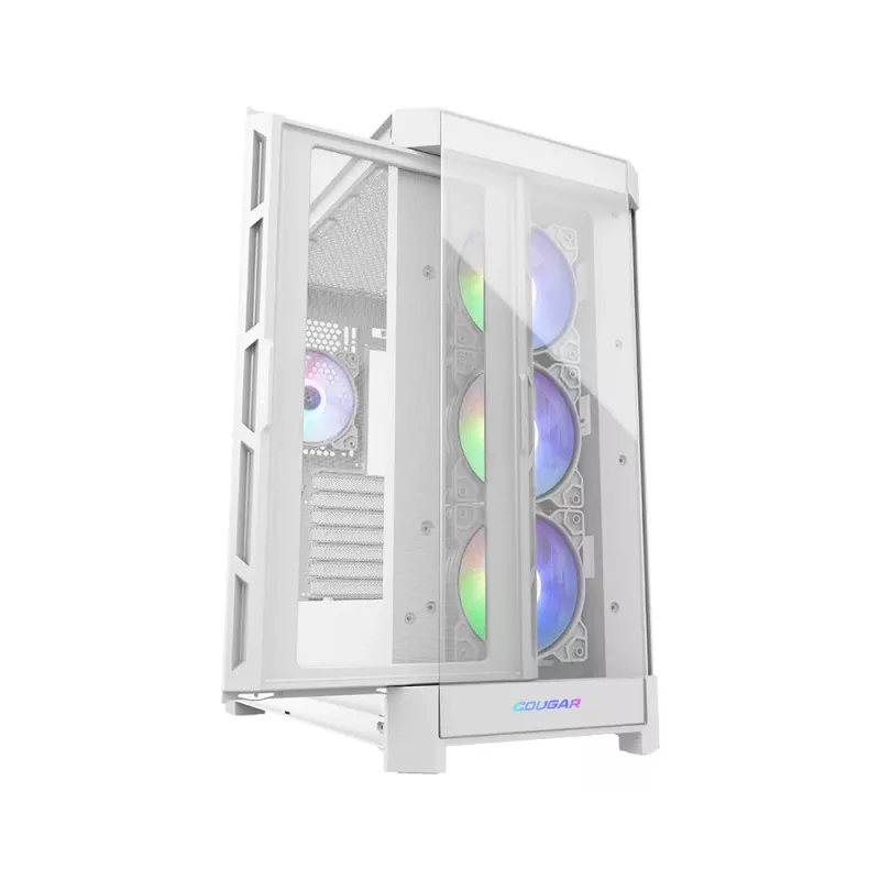 COUGAR Midi Tower korpuss Duoface Pro ARGB, balts, Midi Tower, PC, balts, ATX, EATX, micro ATX, Mini-ITX, SSI CEB, metāls, neilons, rūdīts stikls, Multi
