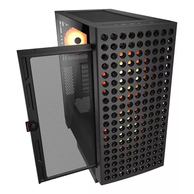 COUGAR Midi Tower korpuss, Airface ECO, ARGB, Melns