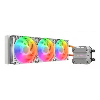 COUGAR CPU ūdens dzesēšana Poseidon Ultra 360, ARGB, balts, Viss vienā šķidruma dzesētājs, 12 cm, 500 RPM, 2200 RPM, balts