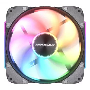 COUGAR Case Ventilators Apolar 120 ARGB, Melns, Ventilators, 12 cm, Melns