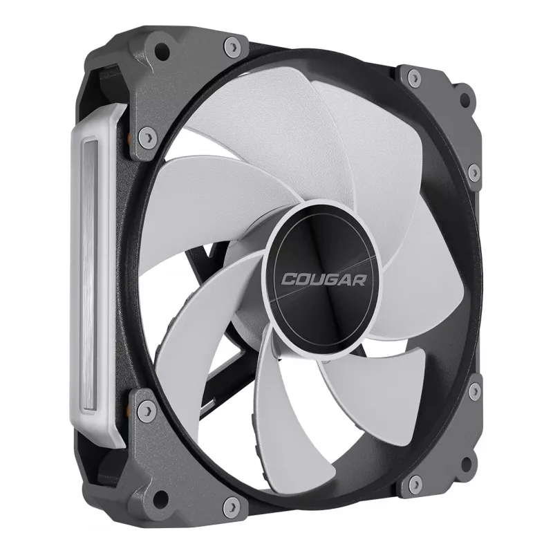 COUGAR Case Fan Apolar 120 ARGB, Reverse Blade, Melns, Fan modulis, Melna, 3-pin + 4-pin, 1 ventilators(-i), 75.38 cfm, 37.1 dB