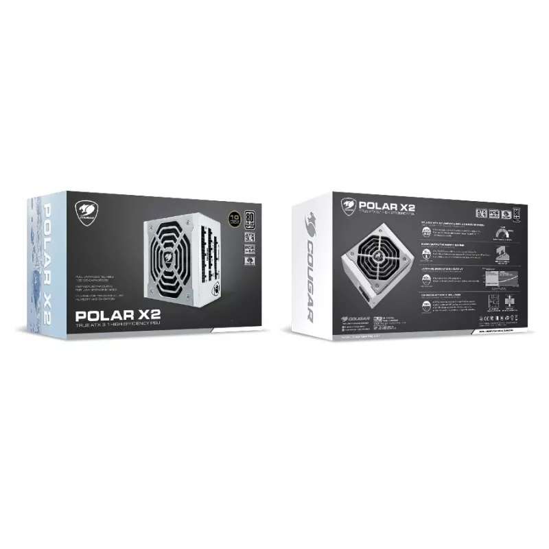 COUGAR POLAR X2 1050W Barošanas bloks ATX3.1 / 80 Plus Platinum / Modulārs