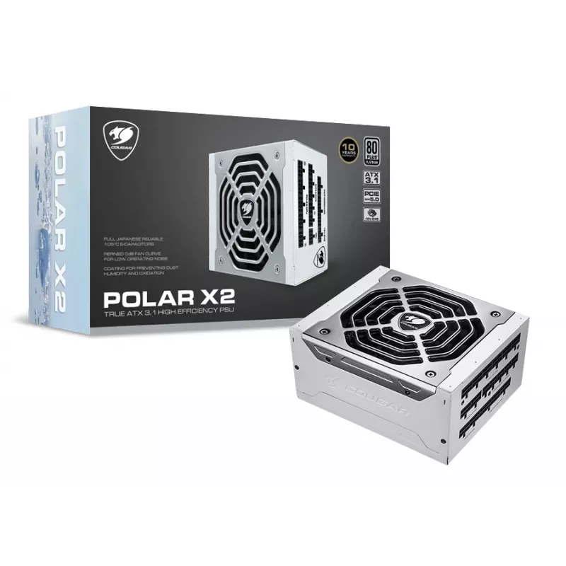 COUGAR POLAR X2 1050W Barošanas bloks ATX3.1 / 80 Plus Platinum / Modulārs