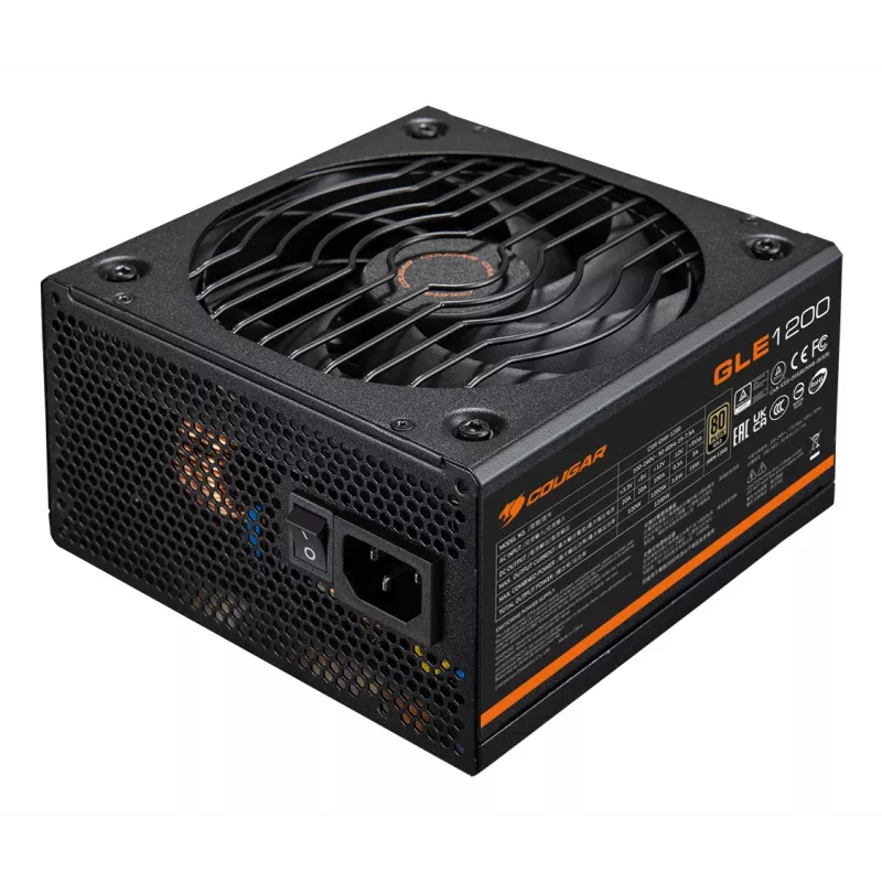 COUGAR Barošanas bloks GLE 1000W ATX3.1 / 80 Plus Gold, 1000 W, 100 - 240 V, 50/60 Hz, 15-7.5 A, 120 W, 1000 W