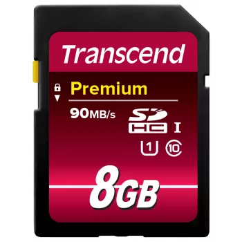 Flash Memory Transcend 8GB SDHC Class 10 UHS-I TS8GSDU1