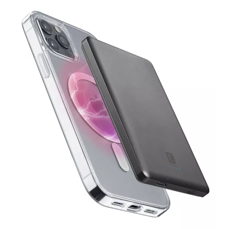 Cellularline Mag Lite 5000 5000mAh bezvadu ārējais akumulators saderīgs ar Mag Safe tehnoloģiju